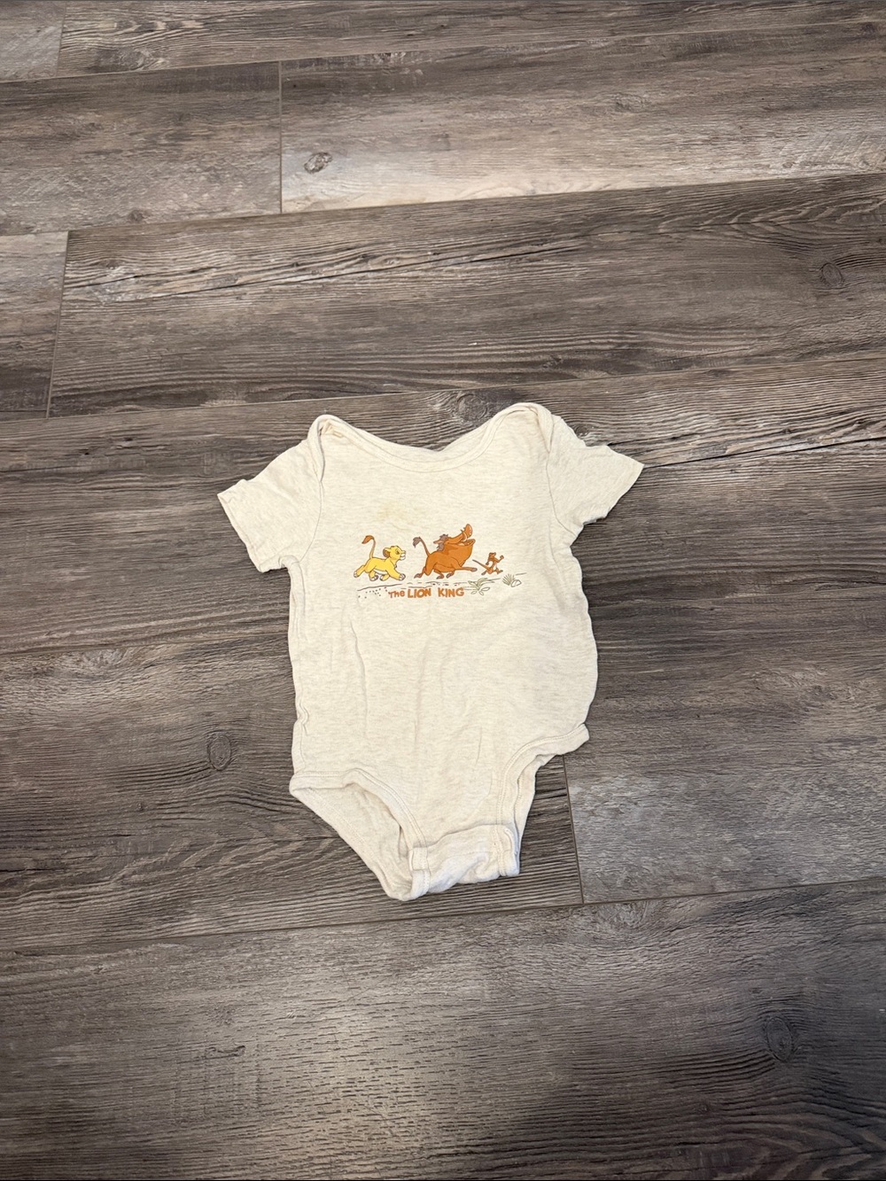 Disney Lion King Cream Short-Sleeve Baby One-Piece